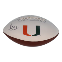 Vinny Testaverde Signed Miami Hurricanes Logo Football (Schwartz) at PristineAuction.com