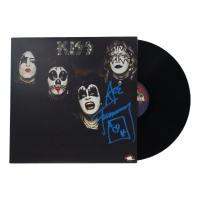 Ace Frehley Signed 2014 "Kiss" Release Vinyl Record Album with Ace of Hearts Sketch (ACOA) at PristineAuction.com