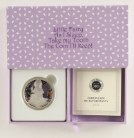 2022 Ghana Tooth Fairy 1/2oz .999 Fine Silver Coin w/ Pink Swarovski Crystal Insert - Original Box & COA at PristineAuction.com