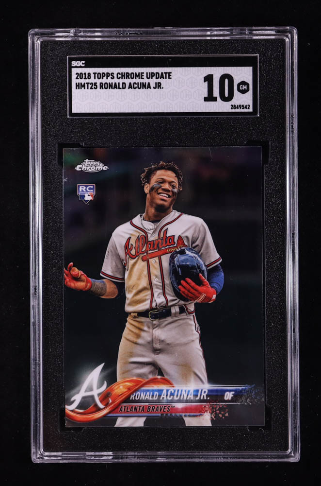 Ronald Acuna Jr. 2018 Topps Chrome Update #HMT25 RC (SGC 10) at PristineAuction.com Ronald Acuna Jr. 2018 Topps Chrome Update #HMT25 RC (SGC 10) at PristineAuction.com