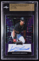 Konnor Griffin 2025 Leaf Metal Baseball Base Laser Purple Autograph Pre-Production Proof RC #1/1 at PristineAuction.com