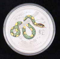 2013-P Australia $1 "Year of the Snake" Colorized Berlin 1oz .999 Fine Silver Coin at PristineAuction.com
