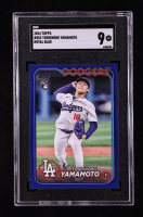 Yoshinobu Yamamoto 2024 Topps Royal Blue #553 RC (SGC 9) at PristineAuction.com