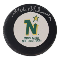 Mike Modano Signed North Stars Logo Hockey Puck (Schwartz) at PristineAuction.com