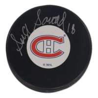 Serge Savard Signed Canadiens Logo Hockey Puck (Schwartz & Frozen Pond) at PristineAuction.com