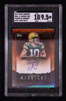 Jordan Love 2024 Topps Midnight Stroke of Midnight Autographs Dusk #SMA-JL #53/75 (SGC 9.5 | Auto 10) at PristineAuction.com