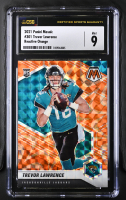 Trevor Lawrence 2021 Panini Mosaic Mosaic Reactive Orange #301 RC (CSG 9) at PristineAuction.com
