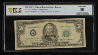 1985 U.S. $50 Federal Reserve Note, Boston - Fr. 2122-A (AA Block) Signed: Ortega / Baker (PCGS VF30) at PristineAuction.com