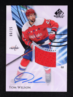 Tom Wilson 2020-21 SP Game Used Purple #18 Jersey Autograph #6/15 at PristineAuction.com