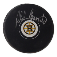 Phil Esposito Signed Bruins Logo Hockey Puck (Schwartz) at PristineAuction.com