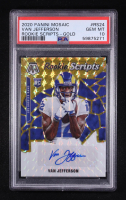 Van Jefferson 2020 Panini Mosaic Rookie Scripts Gold #24 RC (PSA 10) at PristineAuction.com