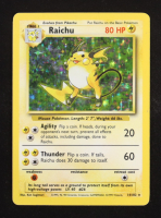 Raichu 1999 Pokemon Base Unlimited #14 Holo at PristineAuction.com