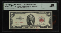 1953 U.S. $2 Legal Tender "Star" Note, Red Seal - Fr. 1509* (*A Block) Signed: Priest / Humphrey (PMG CHOICE EF45 EPQ) at PristineAuction.com