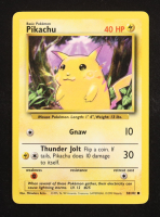 Pikachu 1999 Pokemon Base Unlimited #58 (Yellow Cheeks) at PristineAuction.com