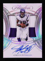 Adrian Peterson 2025 Panini Flawless Dual Patch Autographs Silver #7 #10/20 at PristineAuction.com