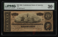 1864 Confederate $20 Currency Note, T-67 (PMG VF30 EPQ) at PristineAuction.com