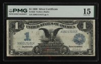 1899 U.S. $1 "Black Eagle" Silver Certificate, Fr. 233 Signed: Teehee / Burke (PMG CHOICE FINE 15) at PristineAuction.com
