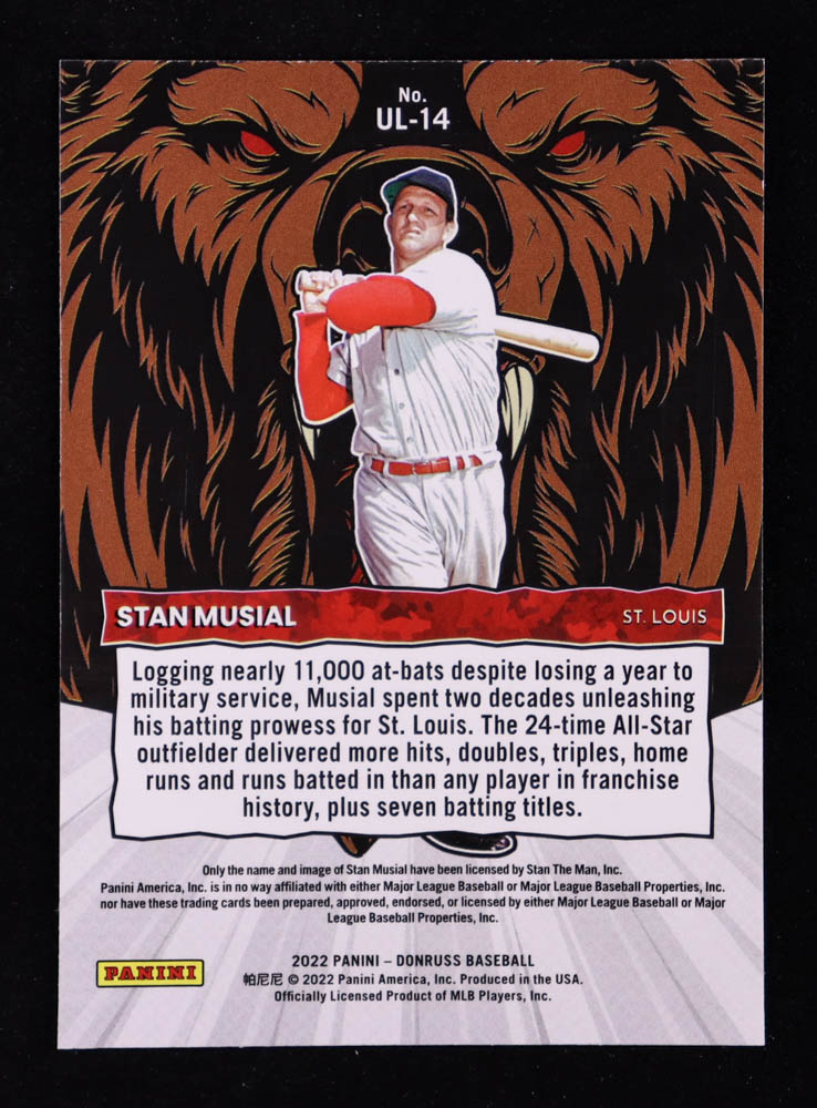 Stan Musial 2022 Donruss Unleashed Rapture #14 at PristineAuction.com Stan Musial 2022 Donruss Unleashed Rapture #14 at PristineAuction.com