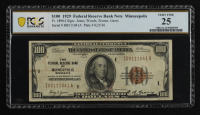 1929 U.S. $100 National Currency Note, Minneapolis - Fr. 1890-I (IA Block) Signed: Jones / Woods / Ziemer / Geery (PCGS VF25) at PristineAuction.com