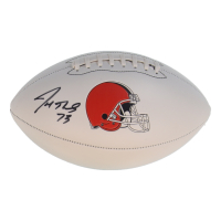 Joe Thomas Signed Browns Logo Football (Schwartz) at PristineAuction.com