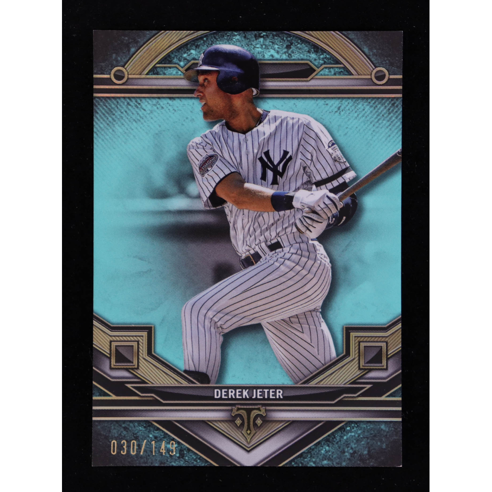 Derek Jeter 2024 Topps Triple Threads Aquamarine #185 #030/149 at PristineAuction.com