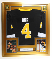 Bobby Orr Signed Custom Framed Cut Display with Jersey (PSA) at PristineAuction.com