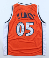 Illinois Fighting Illini Team-Signed Jersey By (6) with Bruce Weber, Deron Williams, Dee Brown, James Augustine (Schwartz) at PristineAuction.com