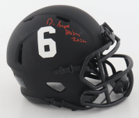 DeVonta Smith Signed Alabama Crimson Tide Eclipse Alternate Speed Mini Helmet Inscribed "Heisman 2020" (Beckett) at PristineAuction.com