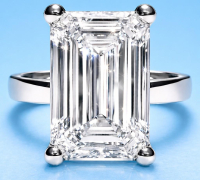 7.35 Carats Lab Grown Diamond Ring F, VS1 | $11,500 Estimated Retail Value (UGL & IGI Certs) | Emerald Cut| Brand New at PristineAuction.com