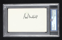 Carl Hubbell Signed 3x5 Index Card (PSA) at PristineAuction.com