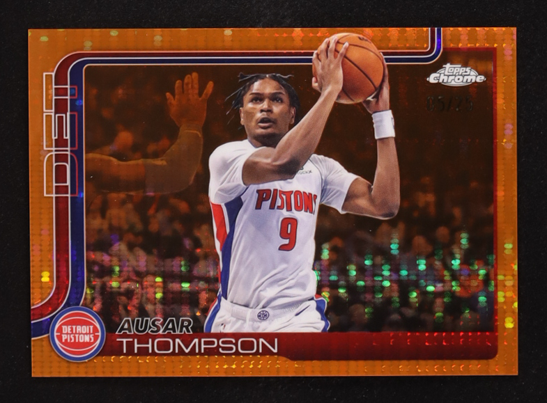 Ausar Thompson 2025-26 Topps Chrome Pulsar Orange Refractors #64 #05/25 at PristineAuction.com Ausar Thompson 2025-26 Topps Chrome Pulsar Orange Refractors #64 #05/25 at PristineAuction.com