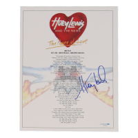 Huey Lewis Signed "The Power of Love" 8.5x11 Lyric Sheet (ACOA) at PristineAuction.com