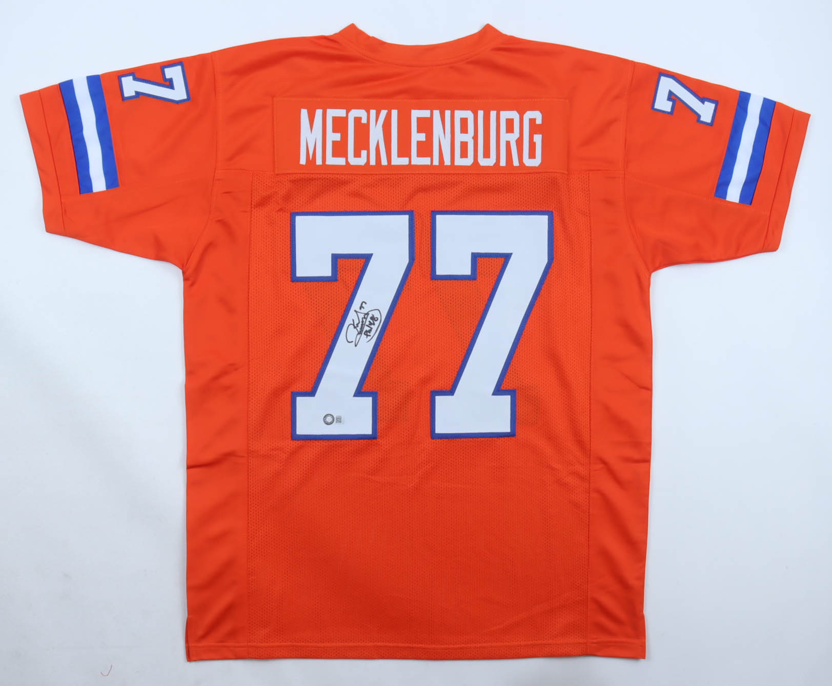 Karl Mecklenburg Signed Jersey With Inscription (Schwartz) at PristineAuction.com Karl Mecklenburg Signed Jersey With Inscription (Schwartz) at PristineAuction.com