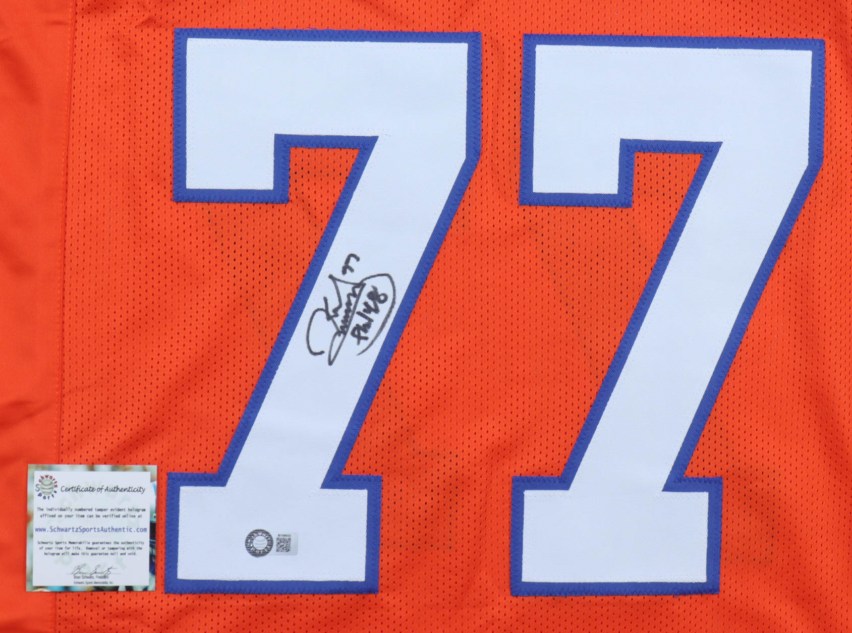Karl Mecklenburg Signed Jersey With Inscription (Schwartz) at PristineAuction.com Karl Mecklenburg Signed Jersey With Inscription (Schwartz) at PristineAuction.com