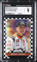 Brent Crews 2025 Panini Prizm Checkered Flag #175 #10/75 RC (CGC 9) at PristineAuction.com