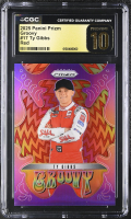 Ty Gibbs 2025 Panini Prizm Groovy Red #17 #08/99 (CGC 10 | Black Label) at PristineAuction.com