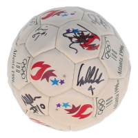 1996 US Women's Soccer | Mini Soccer Ball Team-Signed by (8) with Mia Hamm, Brandi Chastain, Briana Scurry (Beckett) at PristineAuction.com