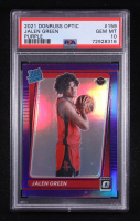 Jalen Green 2021-22 Donruss Optic Purple #159 RC (PSA 10) at PristineAuction.com
