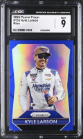 Kyle Larson 2025 Panini Prizm Blue #155 #049/199 (CGC 9) at PristineAuction.com
