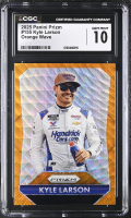 Kyle Larson 2025 Panini Prizm Orange Wave #155 #103/125 (CGC 10) at PristineAuction.com