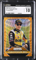 Christopher Bell 2025 Panini Prizm Orange Wave #170 #080/125 (CGC 10) at PristineAuction.com