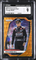Christopher Bell 2025 Panini Prizm Orange Wave #62 #022/125 (CGC 9) at PristineAuction.com