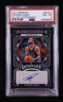 Stephen Curry 2021-22 Panini Obsidian Galaxy Autographs #32 #19/49 (PSA 8) at PristineAuction.com
