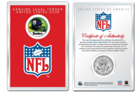 Steelers JFK Half Dollar Coin with 4x6 Display Card at PristineAuction.com