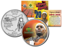 LeBron James Cavaliers U.S. MINT Ohio State Quarter at PristineAuction.com