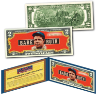 Babe Ruth Yankees 1948 Leaf #3 Genuine $2 Art Bill at PristineAuction.com