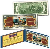 Mickey Mantle Yankees 1955 TV Series Genuine $2 Art Bill at PristineAuction.com