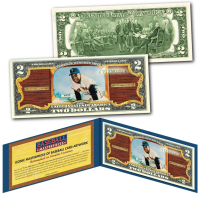 Willie Mays Giants 1955 TV Series Genuine $2 Art Bill at PristineAuction.com