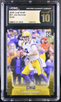 Joe Burrow 2020 Leaf Draft Gold #1 RC (CGC 10 | Pristine Black Label) at PristineAuction.com