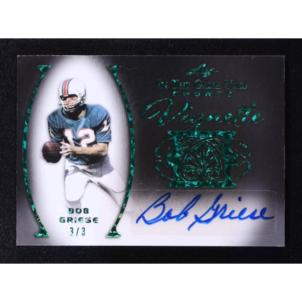Bob Griese 2022 Leaf ITG Used Sports Vignette Autographs #VA-BG1 #3/3 at PristineAuction.com